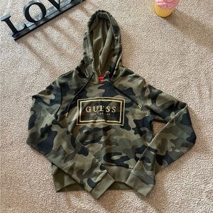 Guess Olive Camouflage Hoodie